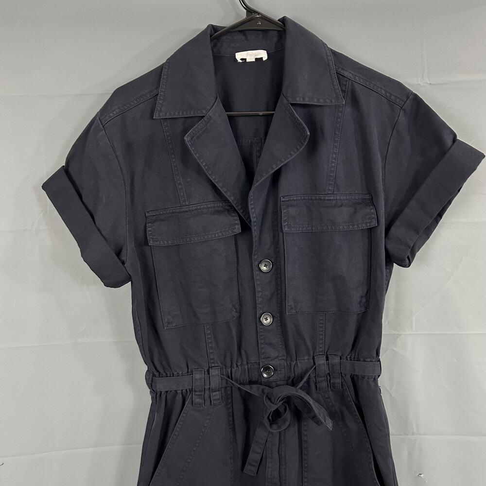 ALC Jumpsuit 6 Rivington Belted Twill Utility Wide Leg Cotton Blue Casual - Picture 5 of 16
